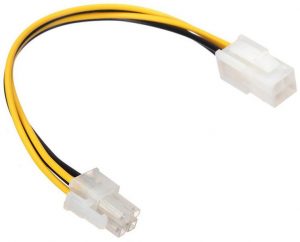 4 Pin Male To 4 Pin Female CPU Power Extension Cable - 30CM