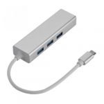 USB3.0 Type-C To RJ45 Gbps Lan & 3-Port USB3.0 Hub Adapter - 18cm